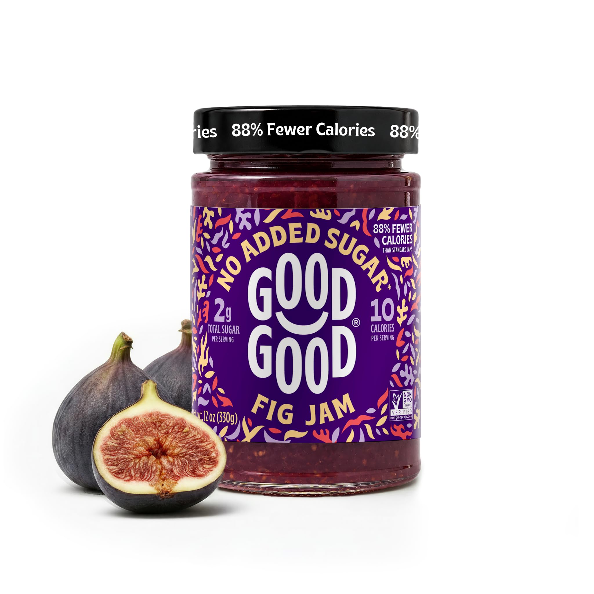 Amazon.com: GOOD GOOD Fig Jam - No Added Sugar - Low Calorie